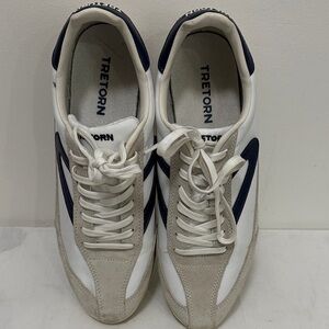 Tretorn Men's White and Navy Sneakers